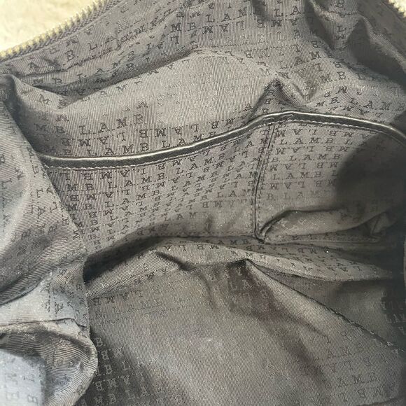 L.A.M.B By Gwen Stefani Black Soft Leather Satchel Shoulder silver tone hardware - Picture 14 of 16